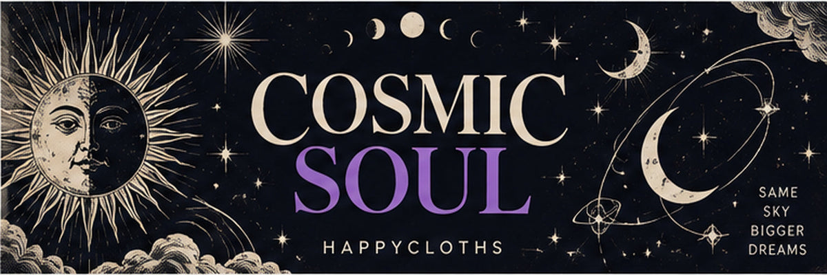 HAPPYCLOTHS Cosmic Soul collection banner