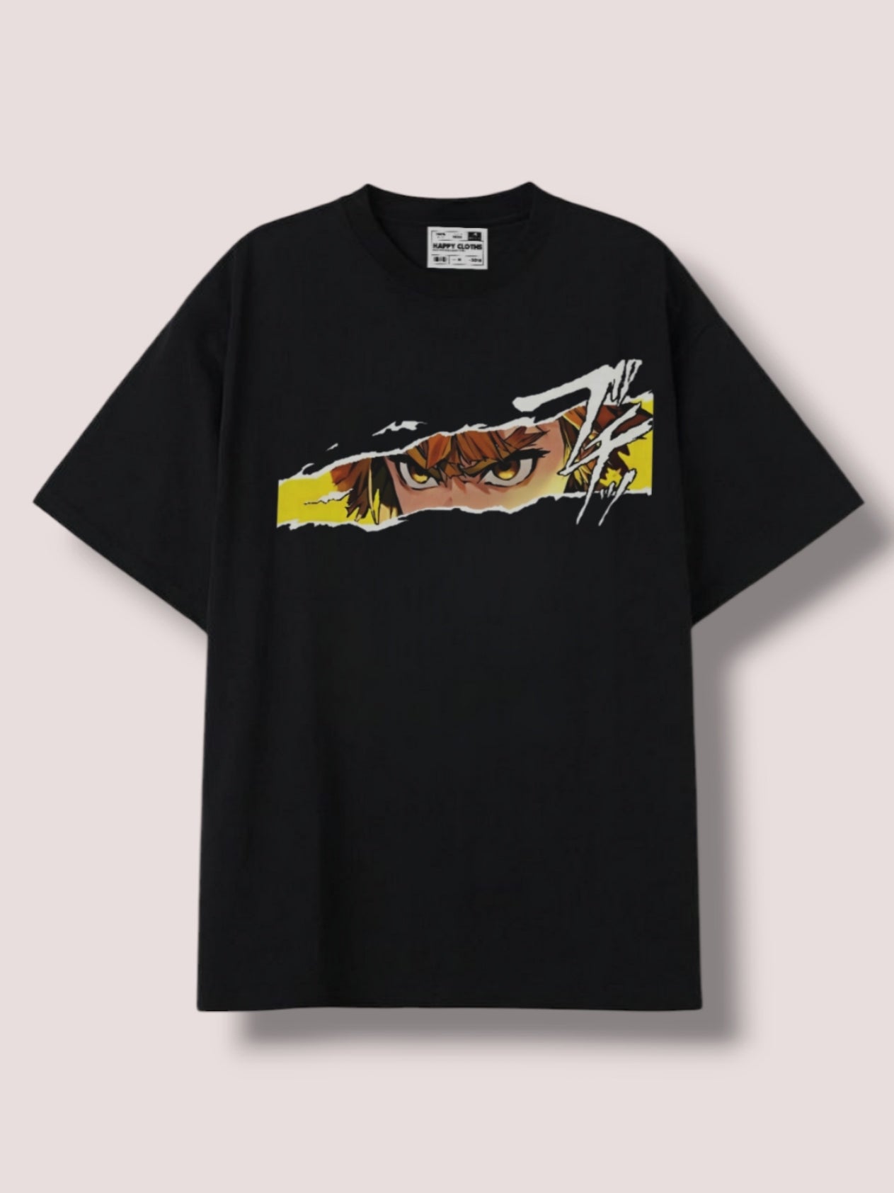 Anime t-shirt oversized black