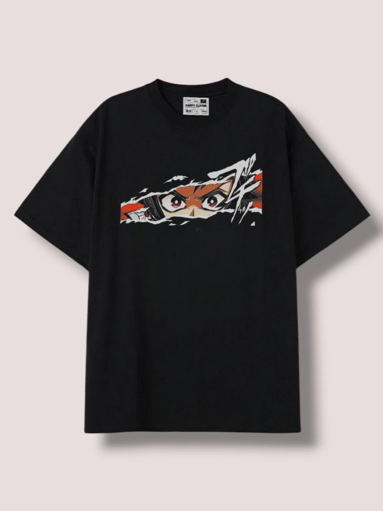 Anime front oversized t-shirt