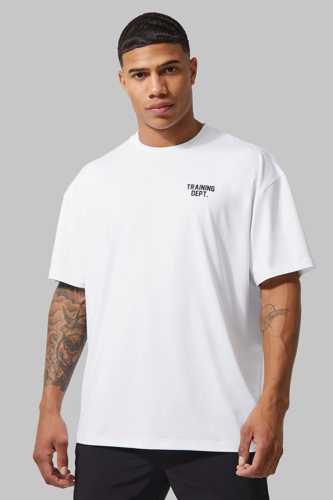 TRAINING DEPT. WHITE OVERSIZED T-SHIRT