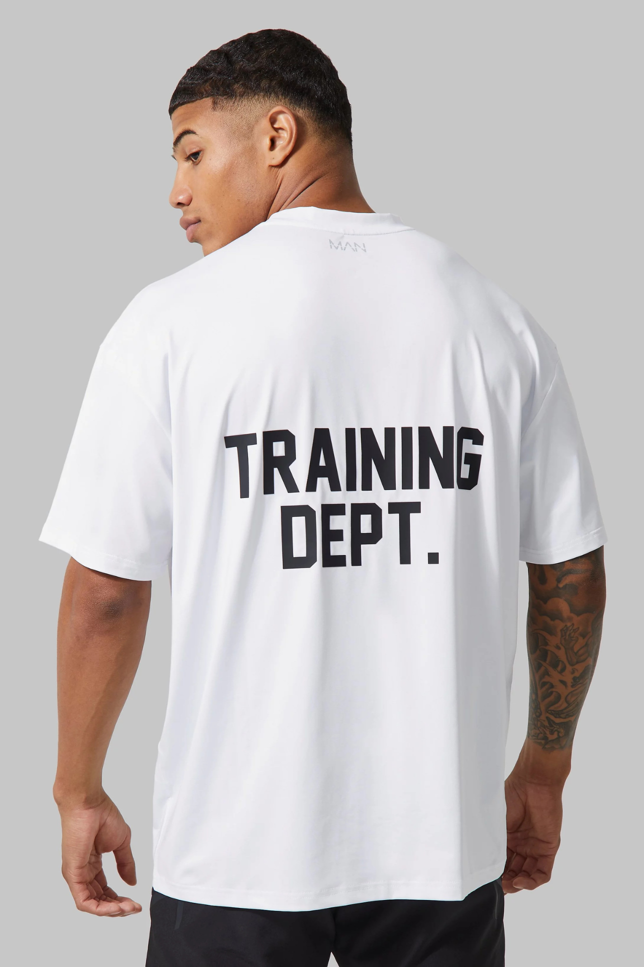 TRAINING DEPT. WHITE OVERSIZED T-SHIRT