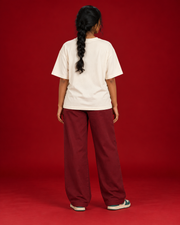 AMAITHI Tamil typography offwhite tee Back view