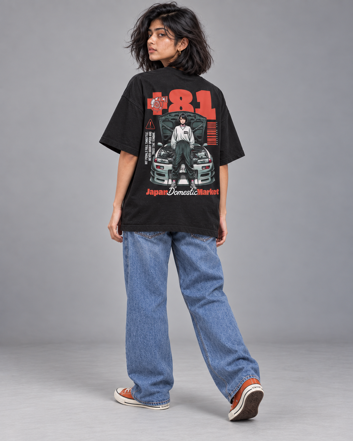 APEX SHIFT 27 women's oversized T-shirt back view