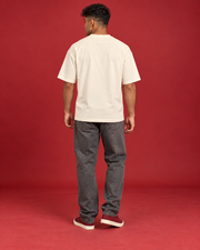 APNI CHAAL off-white tee plain back