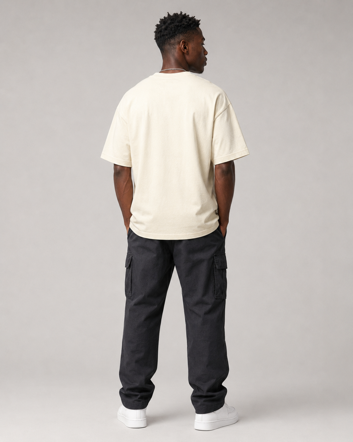 Off-white oversized T-shirt blank back