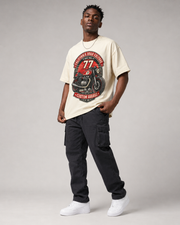 California Road Culture 77 oversized T-shirt three-quarter view