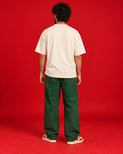 Chahabaaz off-white oversized Marathi typography T-shirt back