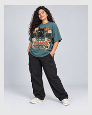 CHAOS COORDINATOR OVERSIZED T-SHIRT three-quarter pose