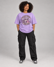 CHAOS CUTIE WOMEN'S OVERSIZED T-SHIRT in Lavender – full front