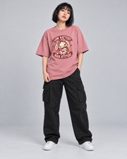 LOW BATTERY HIGH ATTITUDE WOMEN'S OVERSIZED T-SHIRT corrected full front