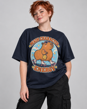MAIN CHARACTER ENERGY WOMEN'S OVERSIZED T-SHIRT corrected close-up