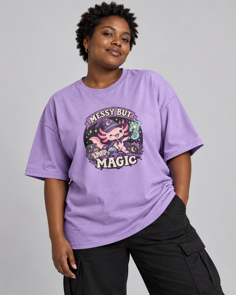 MESSY BUT MAGIC WOMEN'S OVERSIZED T-SHIRT