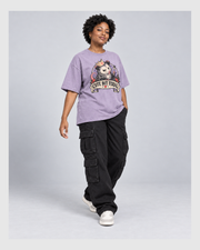 CUTE BUT FERAL OVERSIZED T-SHIRT three-quarter pose