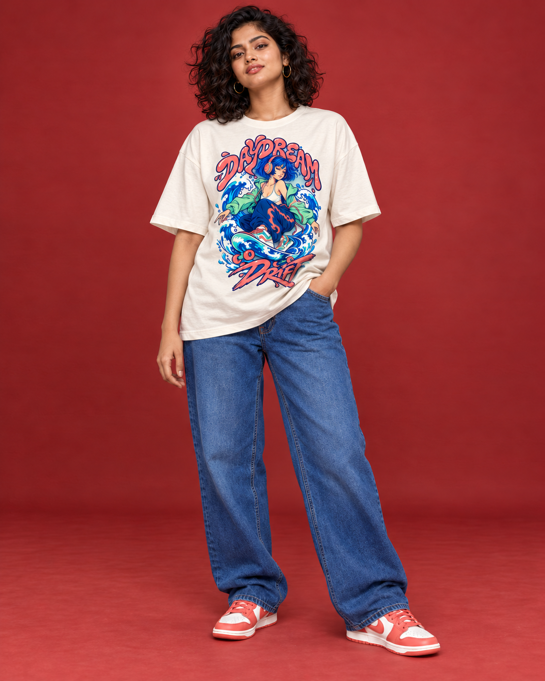 DAYDREAM DRIFT front with natural print curvature at lower folds
