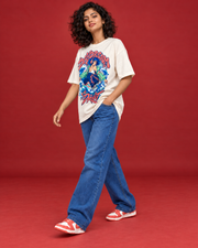 DAYDREAM DRIFT side with print following diagonal pocket folds