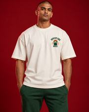 DISCIPLINE DAILY men's offwhite gym tee Close view