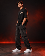 ENDURANCE 24 black oversized T-shirt — side
