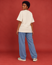 EVERY PHASE women's off-white oversized tee back