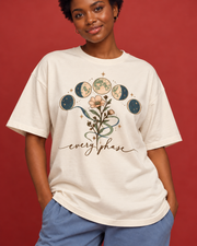 EVERY PHASE moon flower print cotton close-up
