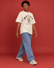 EVERY PHASE women's off-white oversized tee side