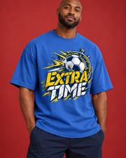 EXTRA TIME stencil football graphic cotton close-up