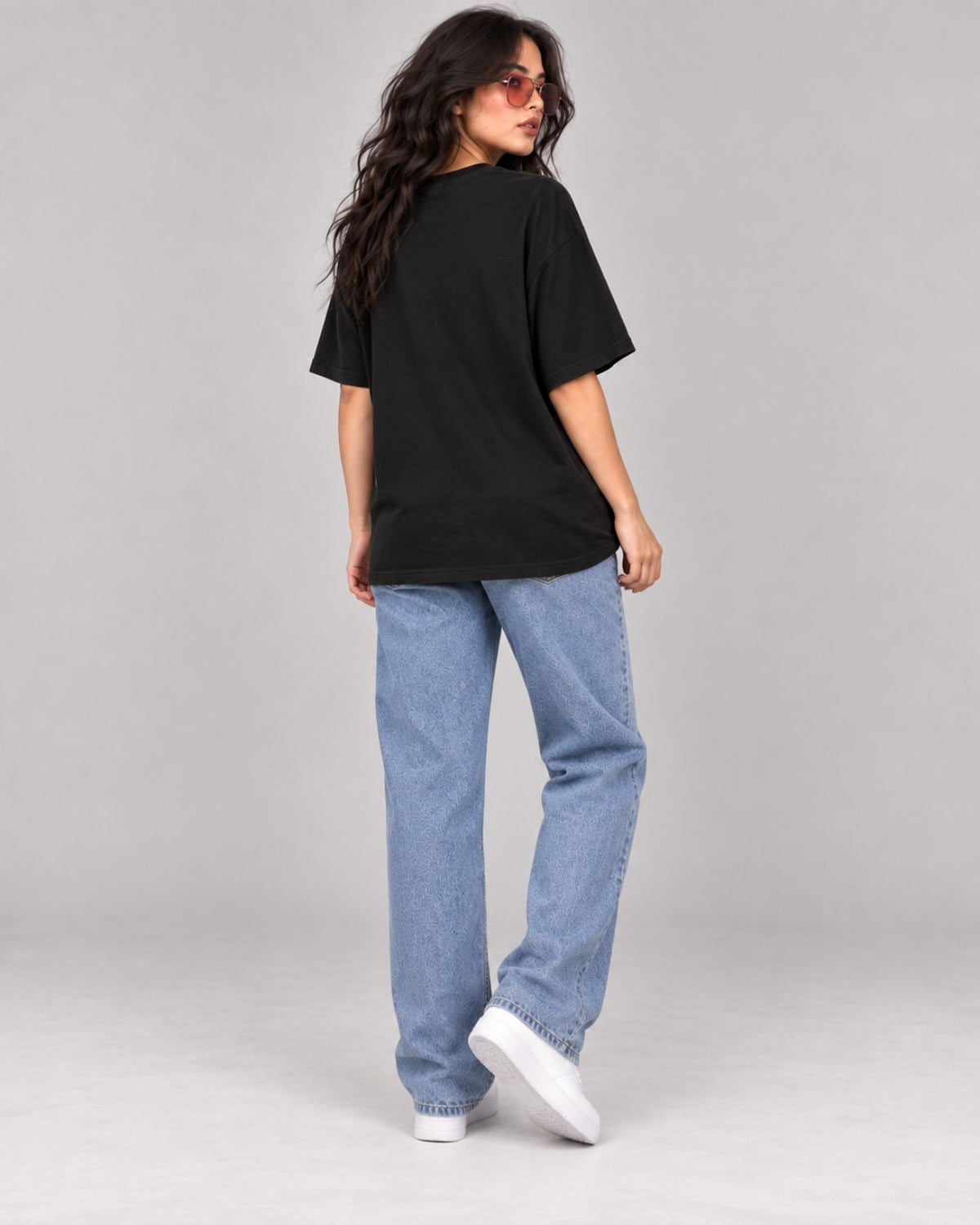 Girls Speed Squad women oversized black T-shirt clean back