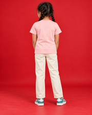 Happy Hop Club pink kids tee back