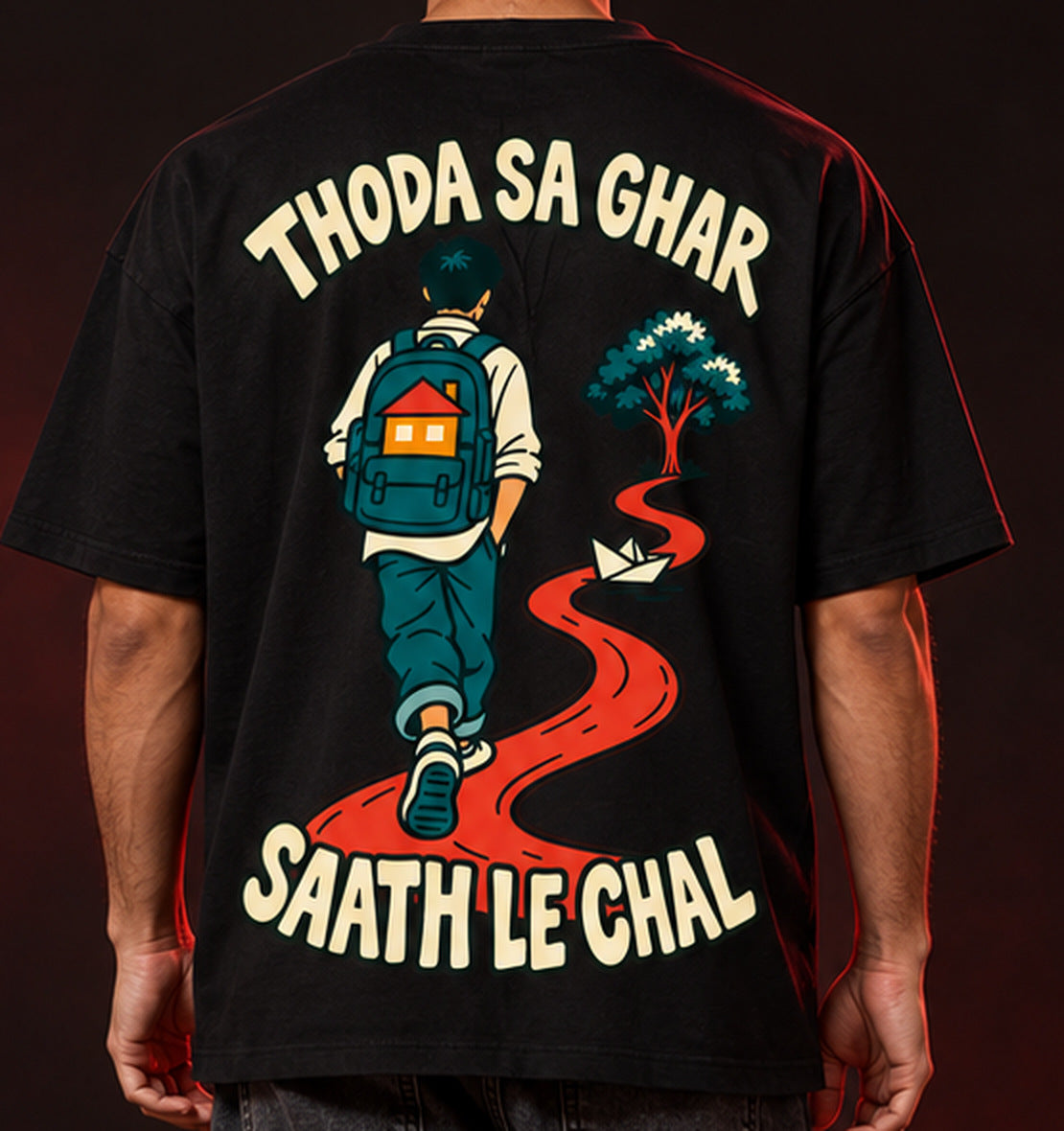 Close-up of Thoda Sa Ghar print