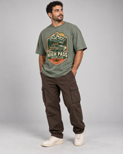 HIGH PASS TOURING CLUB oversized T-shirt — Full front