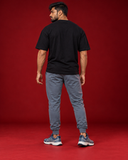 IRON MIND men's black gym tee Back view