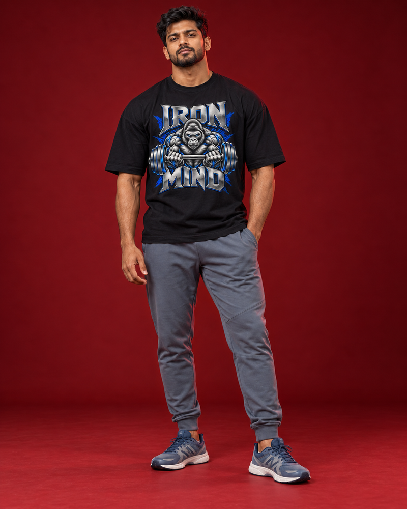 IRON MIND — MEN'S BLACK OVERSIZED T-SHIRT