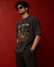 Side view of Last Fuel Stop oversized tee