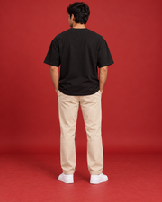 LAST METRO black oversized tee plain back