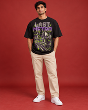 LAST METRO black oversized tee front