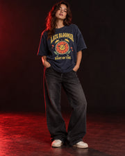 Front view of Late Bloomer oversized tee