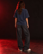Plain back view of Late Bloomer oversized tee