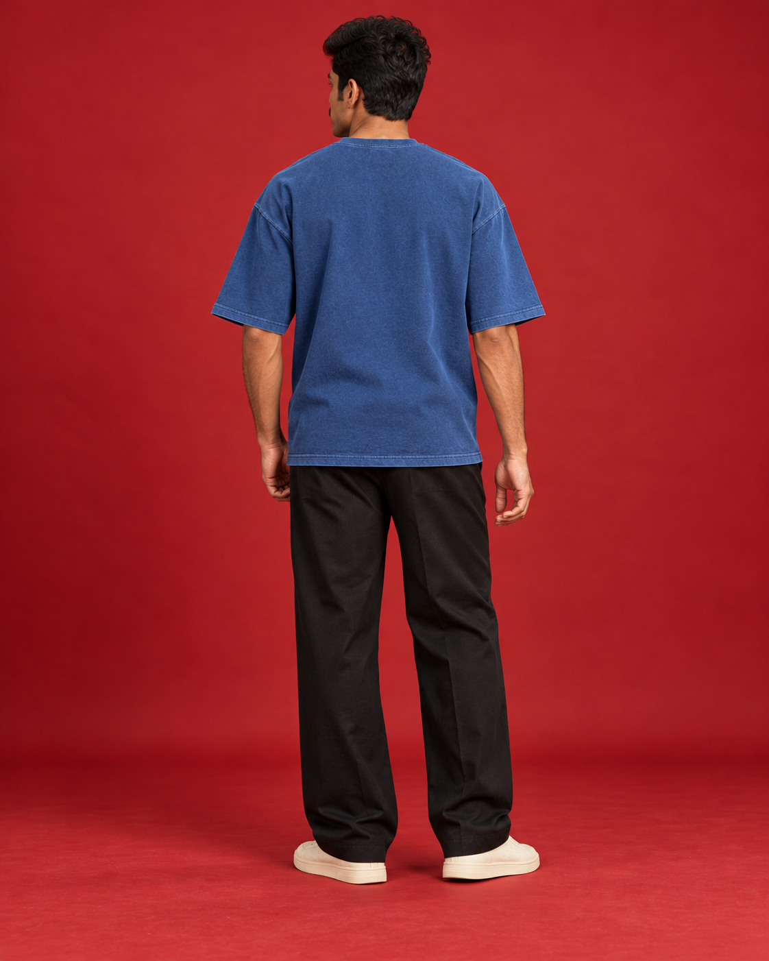 LESS NOISE MORE LIFE plain blue tee back