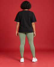 LIFT YOUR MOOD plain black tee back