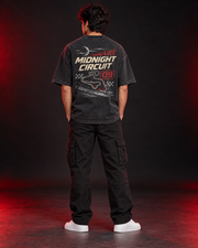MIDNIGHT CIRCUIT oversized T-shirt back racing graphic