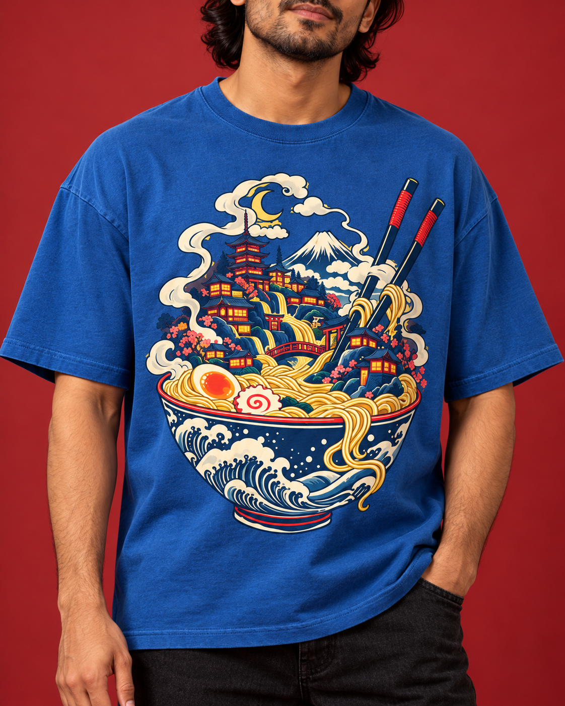 MIDNIGHT RAMEN print close-up