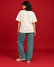 Women's Mini Miles off-white oversized T-shirt plain back view
