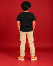 Mini Pit Crew black kids tee plain back