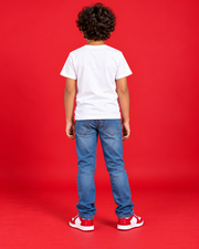 Mini Skate Crew white kids tee back