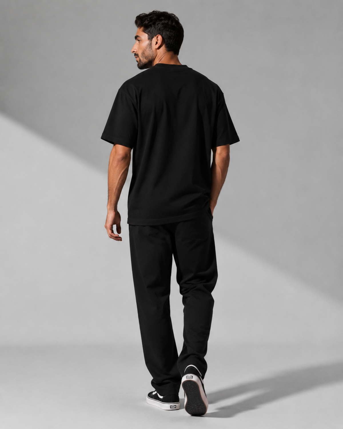Night Rider Orbit black oversized T-shirt clean back
