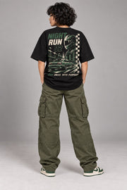 Night Run 02 Drive With Purpose oversized T-shirt back view