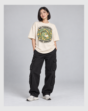 NO THOUGHTS JUST SNACKS OVERSIZED T-SHIRT full front