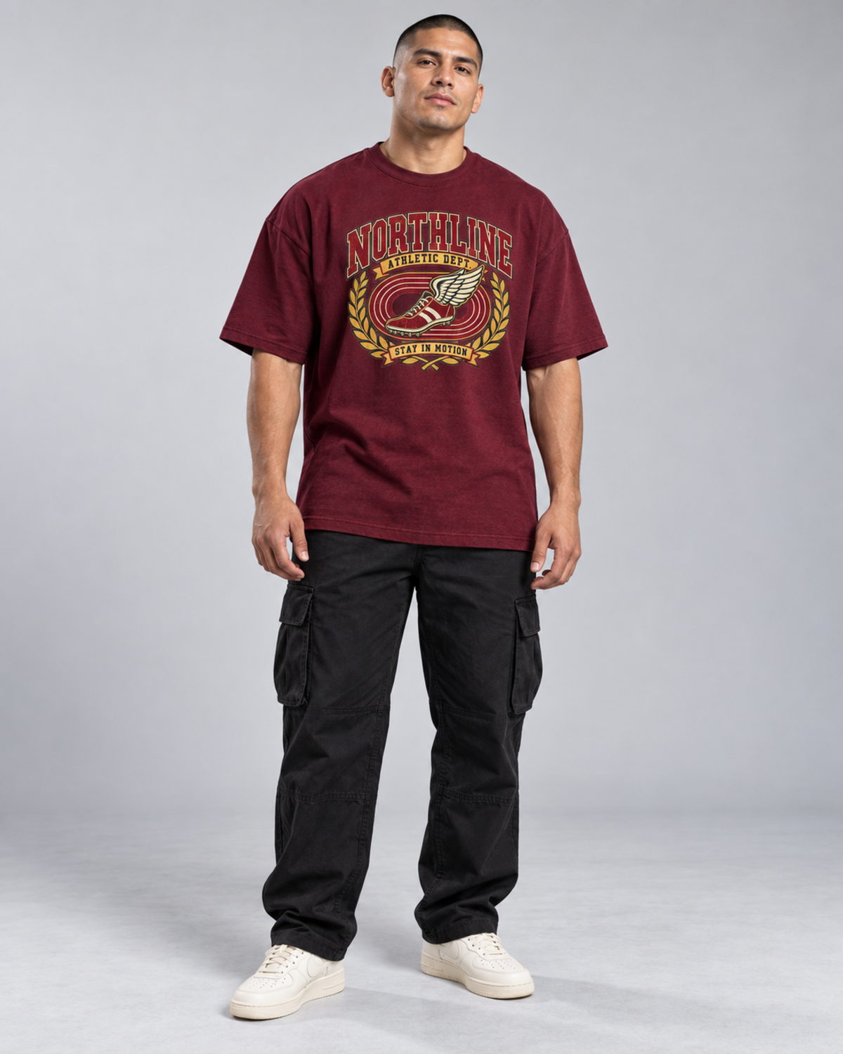NORTHLINE ATHLETIC DEPT. oversized T-shirt — Full front