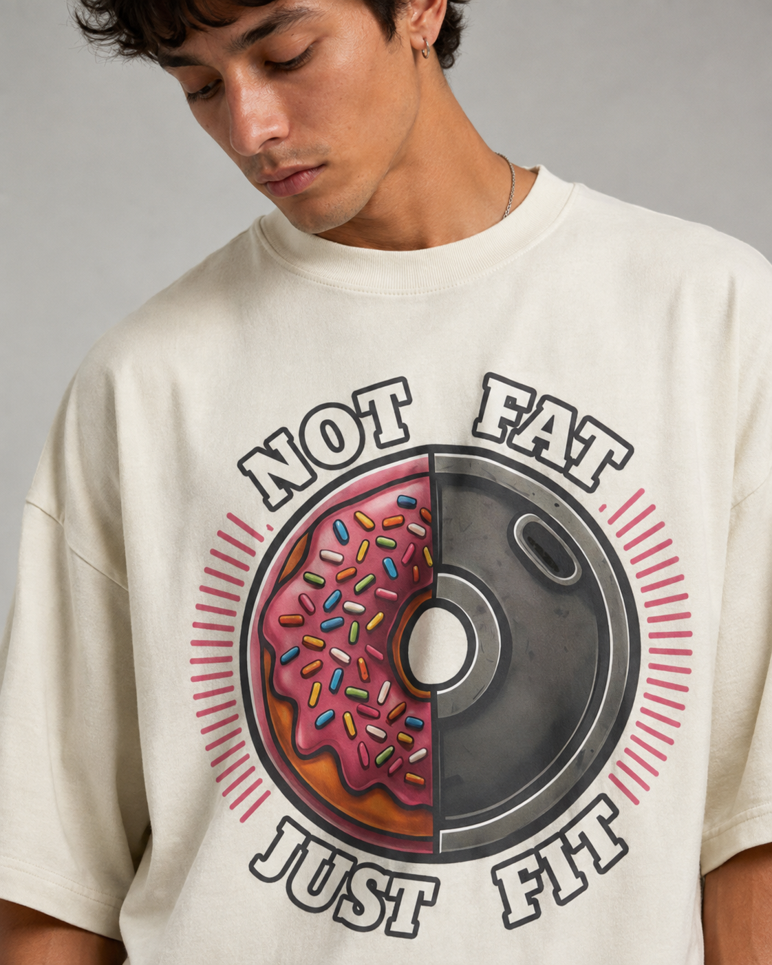 Not Fat Just Fit print detail