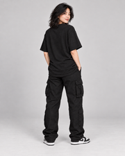 NOT TODAY NEED COFFEE WOMEN'S OVERSIZED T-SHIRT in Black – clean back