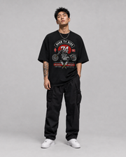 Old School 74 Born To Ride oversized T-shirt front